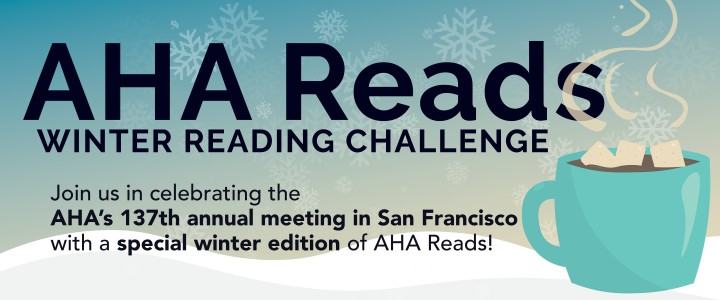 AHA Reads Winter Reading Challenge logo 